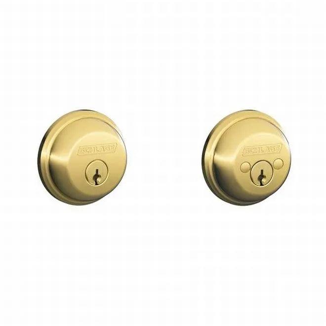 Schlage Double Cylinder Deadbolt in Bright Brass finish