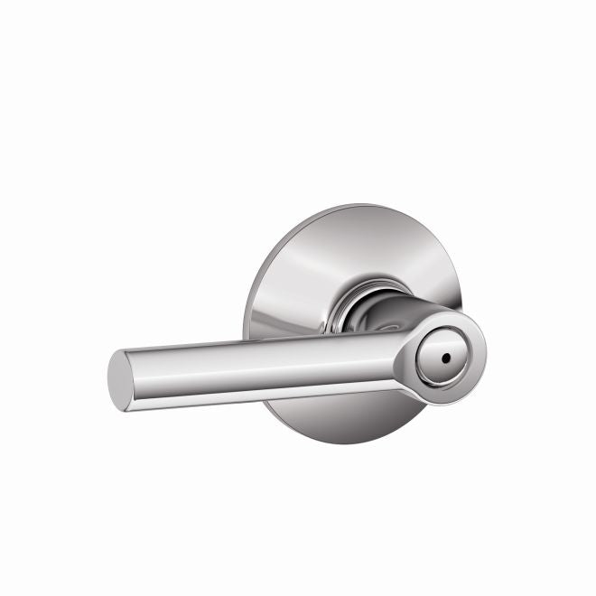 Schlage Broadway Privacy Lever in Bright Chrome finish