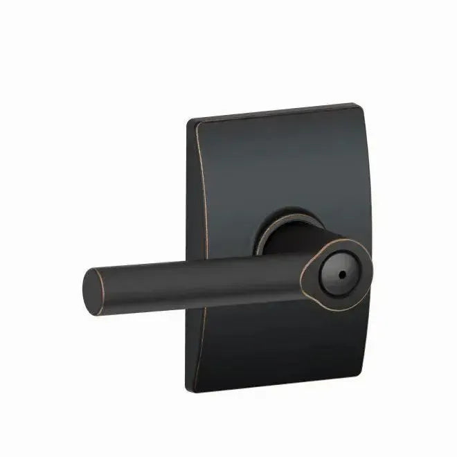 Schlage Broadway Lever with Century Rosette in Aged Bronze finish