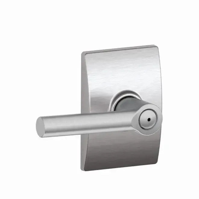 Schlage Broadway Lever with Century Rosette in Satin Chrome finish