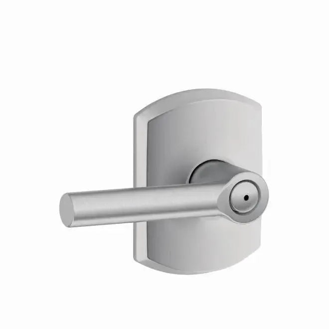SchlageSchlage Broadway Privacy Lever With Greenwich Rosette in 