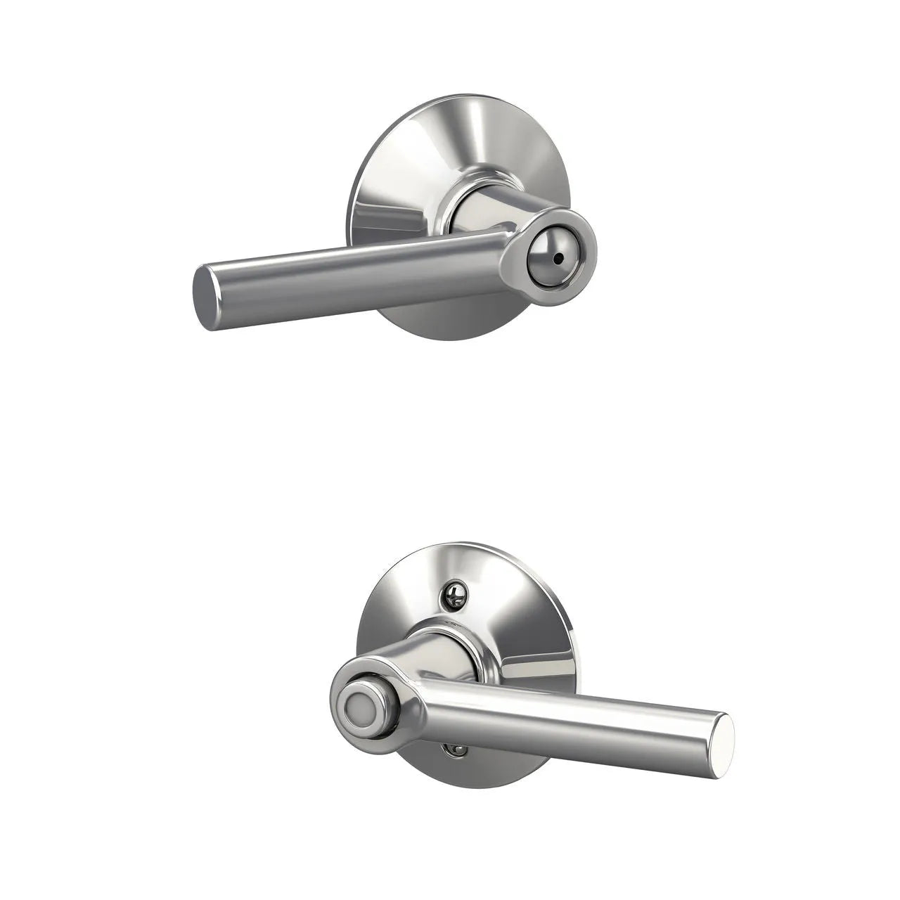 Schlage Broadway Lever with Round Rosette Bright Chrome
