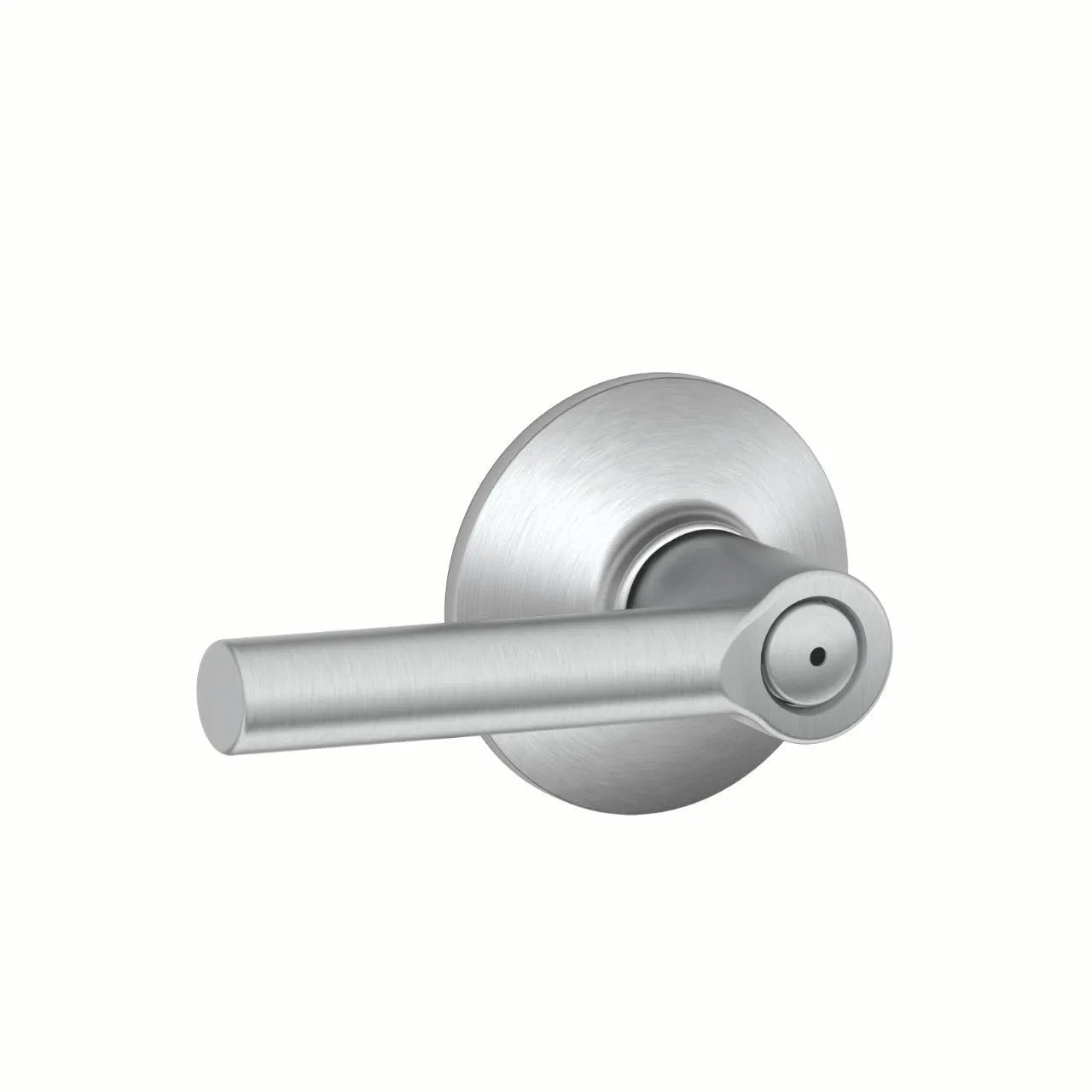 Schlage Broadway Lever with Round Rosette Satin Chrome