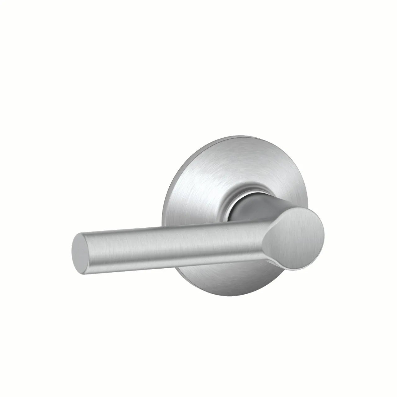 Schlage Broadway Lever with Round Rosette Satin Chrome
