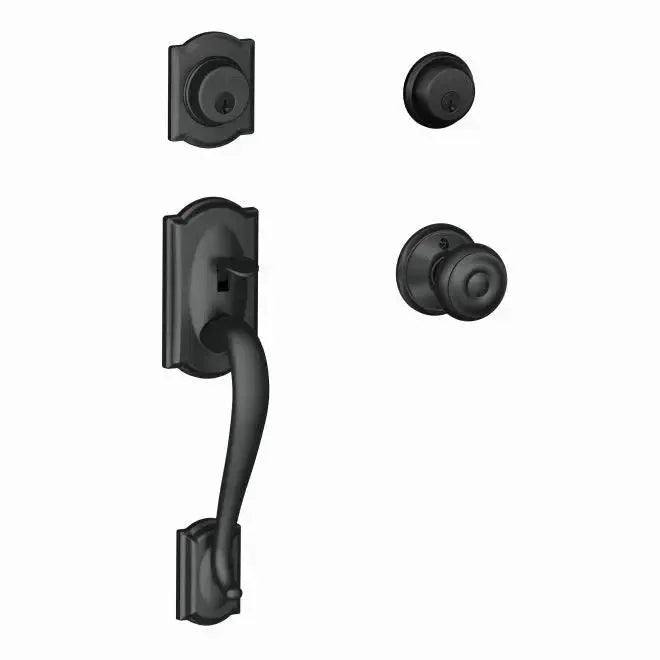 SchlageSchlage Camelot Double Cylinder Handleset With Georgian Knob in 