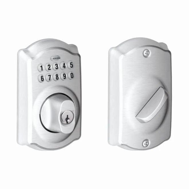Schlage Camelot Electronic Keypad Deadbolt in Satin Chrome finish