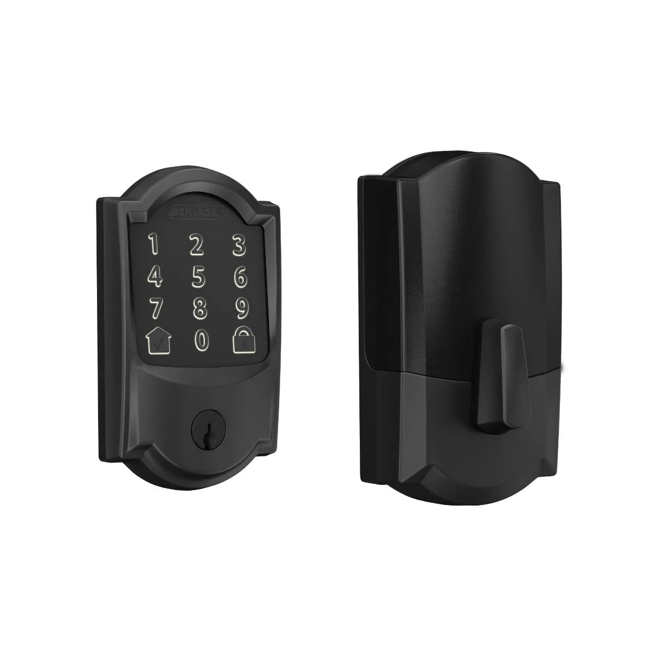 Schlage Camelot Encode Smart WiFi Deadbolt in Matte Black finish