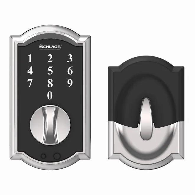Schlage Camelot Keyless Touch Deadbolt Bright Chrome