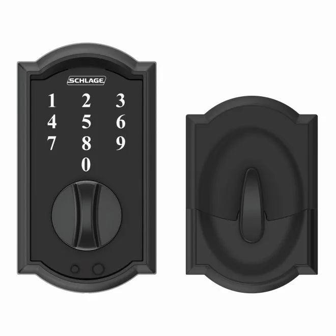 Schlage Camelot Keyless Touch Deadbolt Flat Black