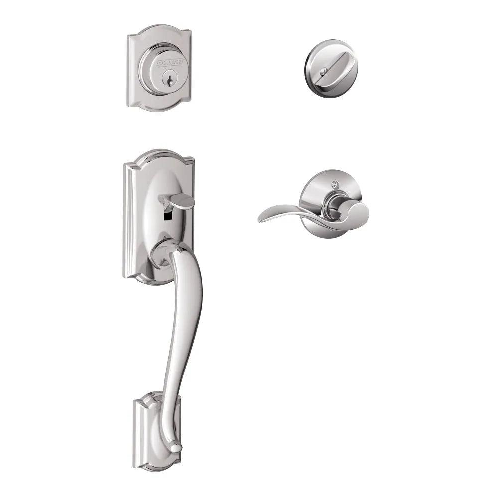 SchlageSchlage Camelot Single Cylinder Handleset with Accent Lever in 
