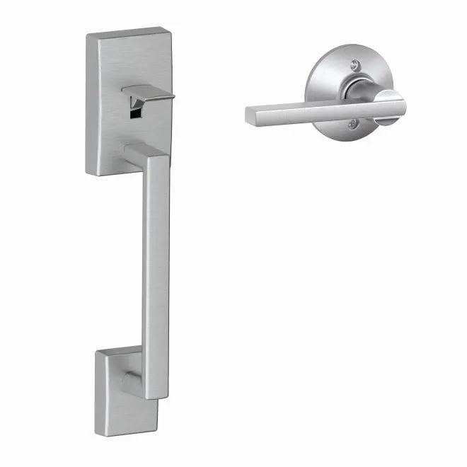 Schlage Century Bottom Half Handleset With Latitude Lever Satin Chrome