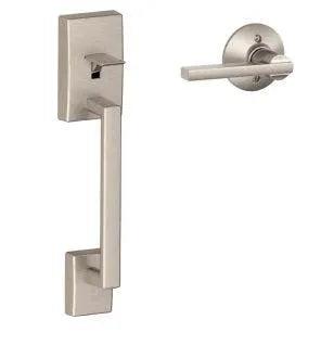 Schlage Century Bottom Half Handleset With Latitude Lever Satin Nickel