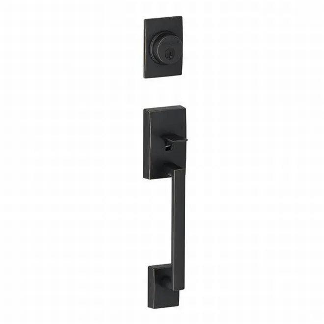 Schlage Century Dummy Exterior Handleset Only - Interior Trim Sold Separately Aged Bronze