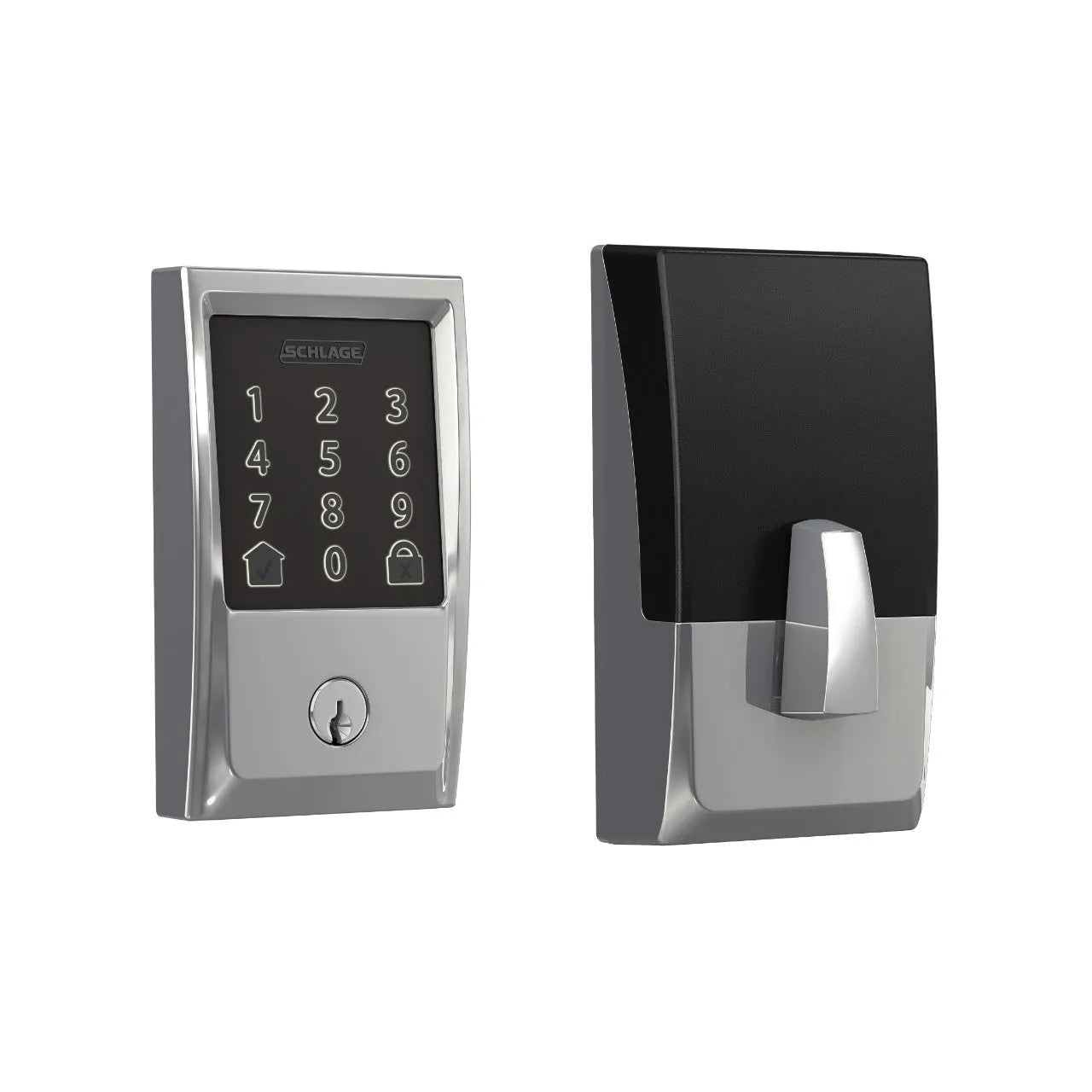 Schlage Century Encode Smart WiFi Deadbolt in Bright Chrome finish