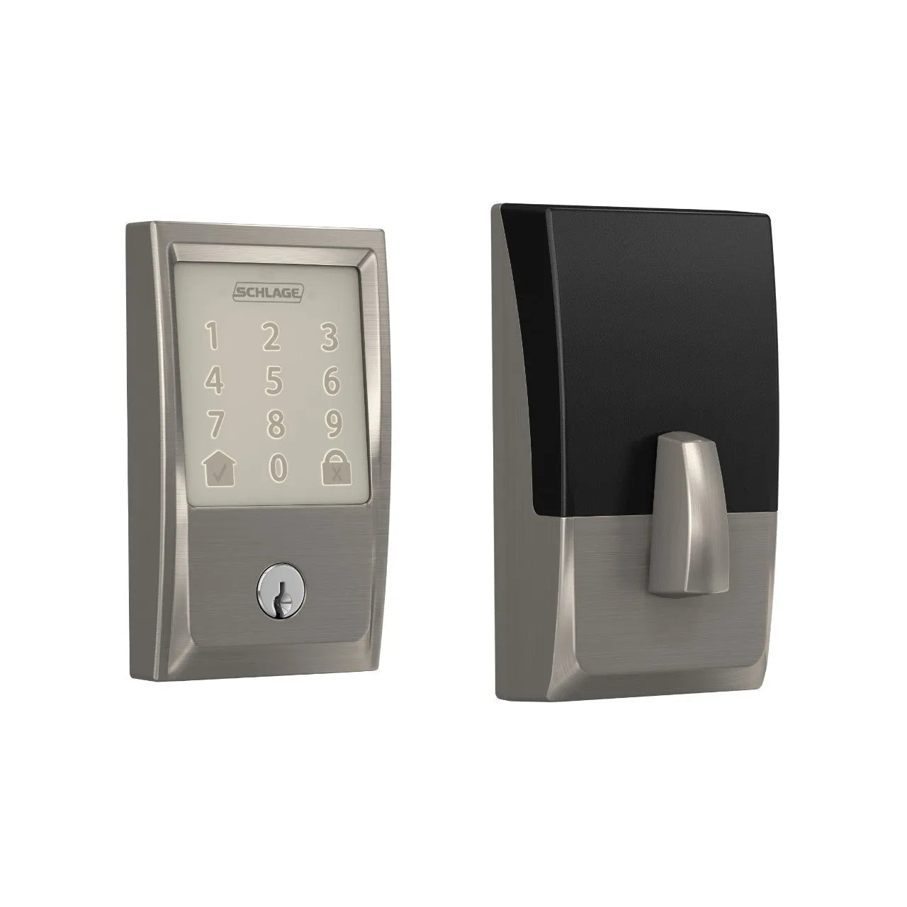 Schlage Century Encode™ Smart WiFi Deadbolt in Satin Nickel finish