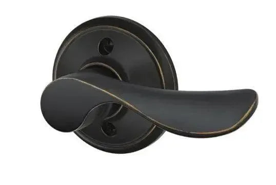 Schlage Champagne Lever in Aged Bronze finish