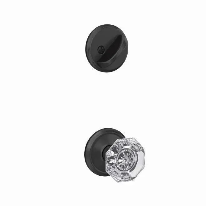 SchlageSchlage Custom Alexandria Glass Knob With Alden Rosette Interior Active Trim - Exterior Handleset Sold Separately in 