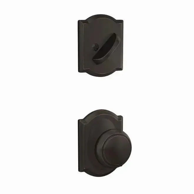SchlageSchlage Custom Andover Knob With Camelot Rosette Interior Active Trim - Exterior Handleset Sold Separately in 