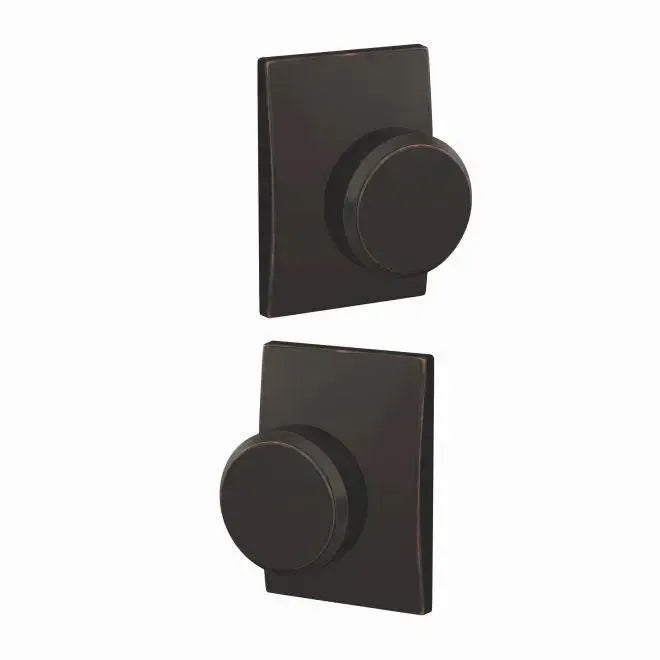 Schlage Custom Bowery Knob with Century Rosette in Aged Bronze finish