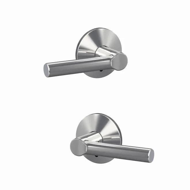 Schlage Custom Broadway Lever With Kinsler Rosette Non Turning Double Dummy Pair Bright Chrome