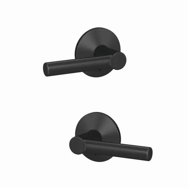 Schlage Custom Broadway Lever With Kinsler Rosette Non Turning Double Dummy Pair Flat Black