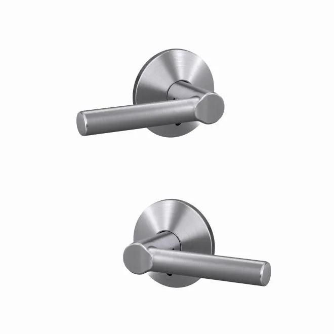 Schlage Custom Broadway Lever With Kinsler Rosette Non Turning Double Dummy Pair Satin Chrome