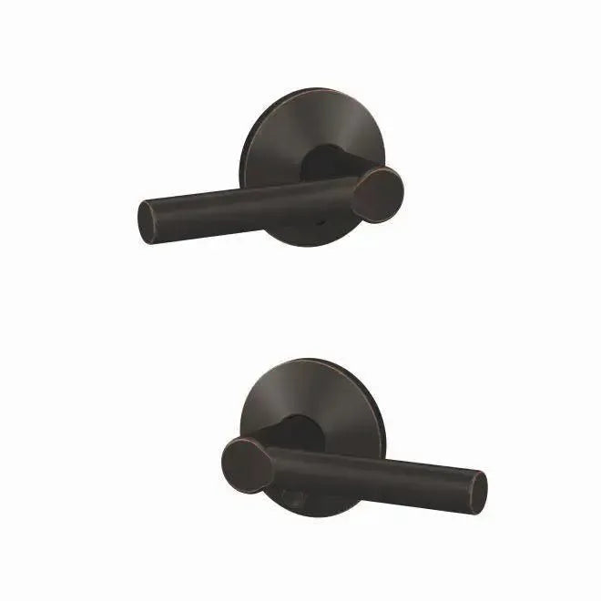 Schlage Custom Broadway Passage and Privacy Lever With Kinsler Rosette in Aged Bronze finish