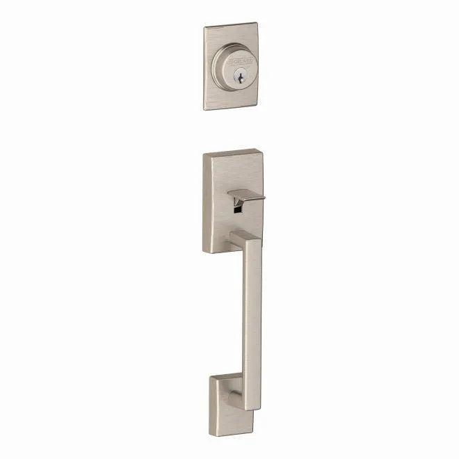 Schlage Custom Century Single Cylinder Exterior Active Handleset Only - Interior Trim Sold Separately Satin Nickel
