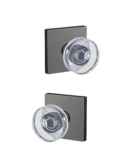 SchlageSchlage Custom Dawes Glass Knob with Collins Rosette in 