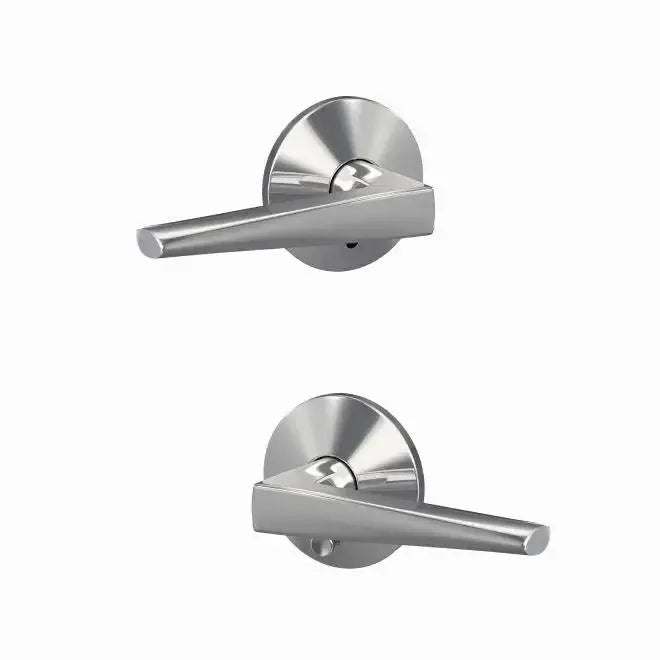 Schlage Custom Eller Lever with Kinsler Rosette in Bright Chrome finish