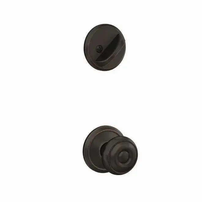 SchlageSchlage Custom Georgian Knob With Alden Rosette Interior Active Trim - Exterior Handleset Sold Separately in 