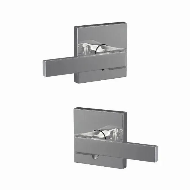 Schlage Custom Northbrook Lever with Collins Rosette in Bright Chrome finish