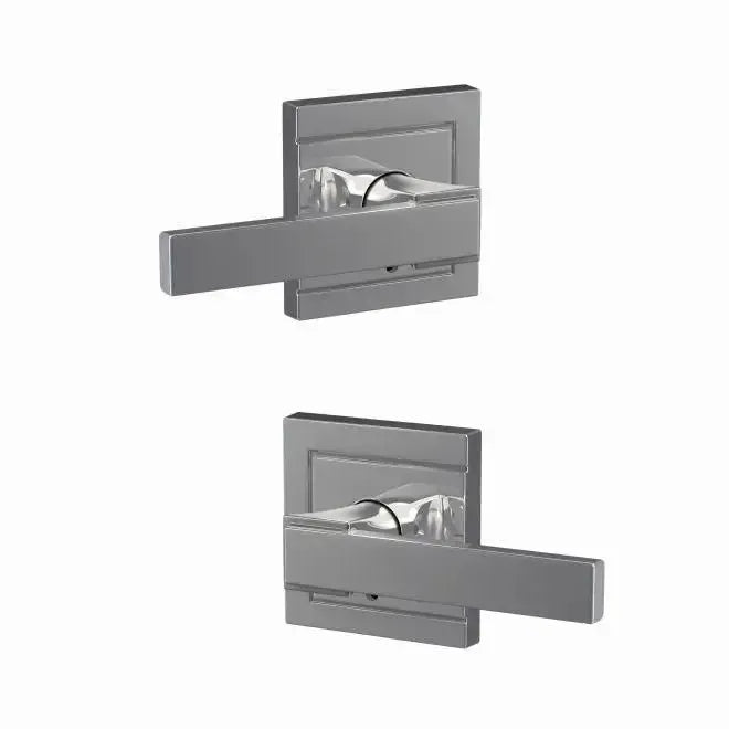 Schlage Custom Northbrook Lever with Upland Rosette in Bright Chrome finish