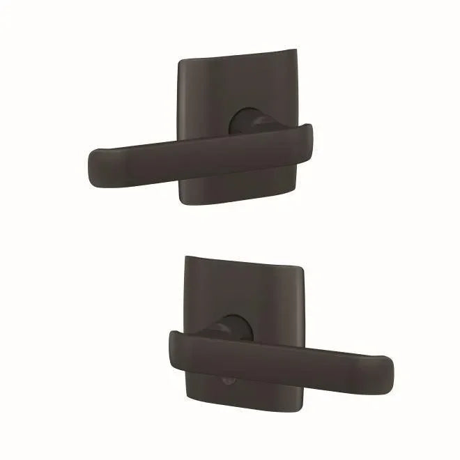 Schlage Custom Passage and Privacy Clybourn Lever with Dalton Rosette Flat Black
