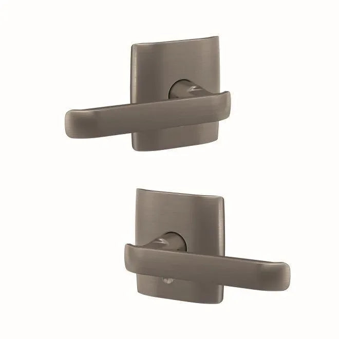 Schlage Custom Passage and Privacy Clybourn Lever with Dalton Rosette Satin Nickel