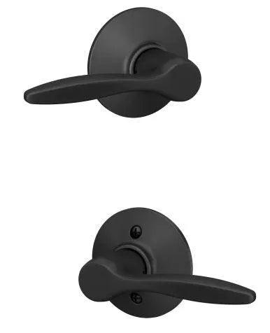 Schlage Delfayo Passage Lever Flat Black