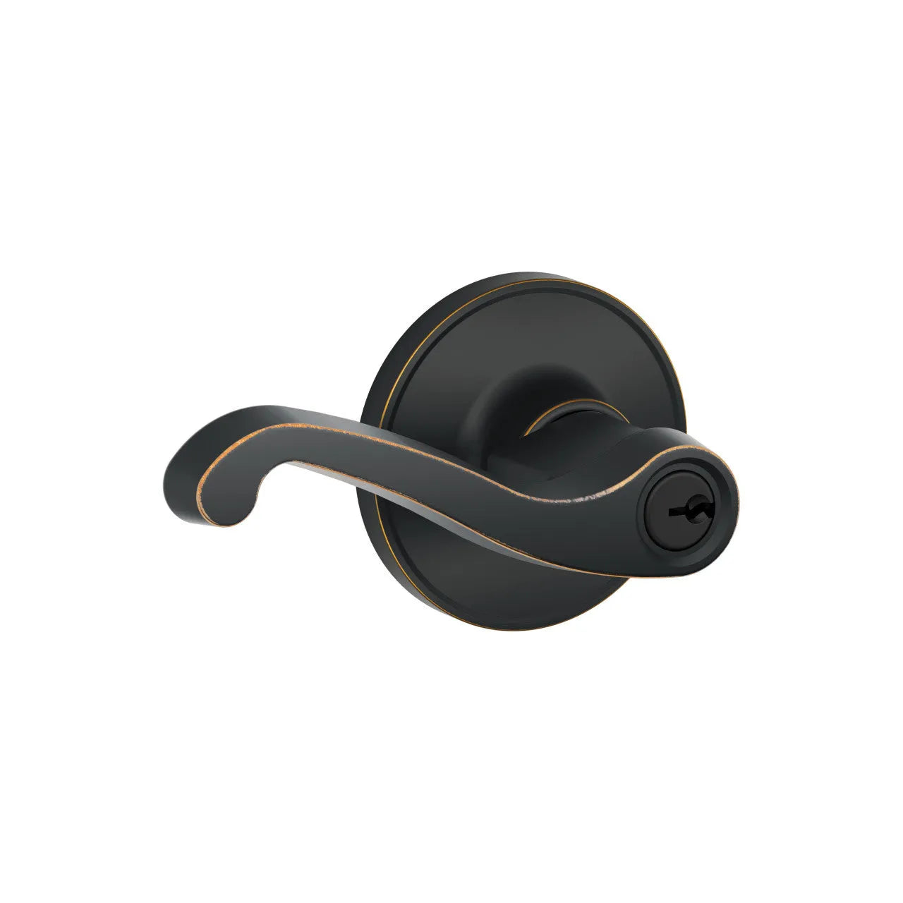 Schlage Dexter J Series LaSalle Lever Aged Bronze