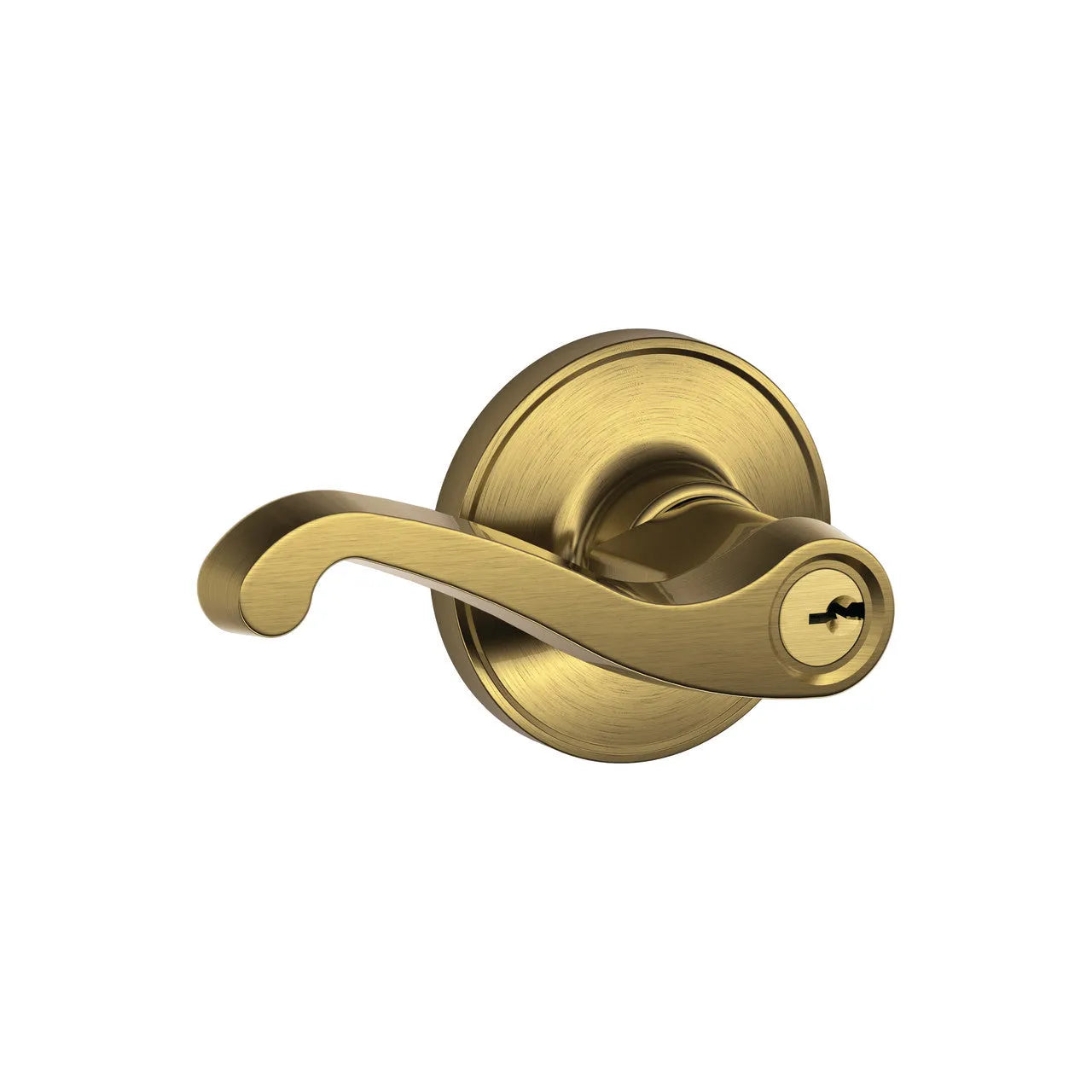 Schlage Dexter J Series LaSalle Lever Antique Brass