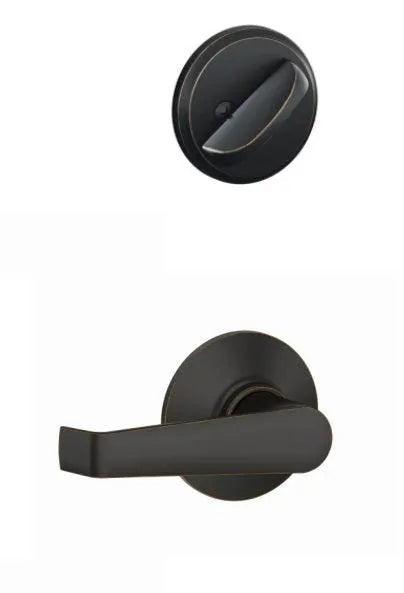 Schlage Elan Lever Interior Active Trim - Exterior Handleset Sold Separately in Aged Bronze finish
