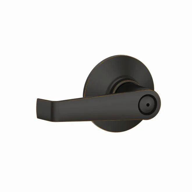 The Schlage Elan Privacy Lever in Aged Bronze finish
