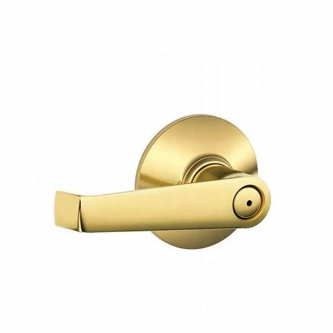 The Schlage Elan Privacy Lever in Bright Brass finish