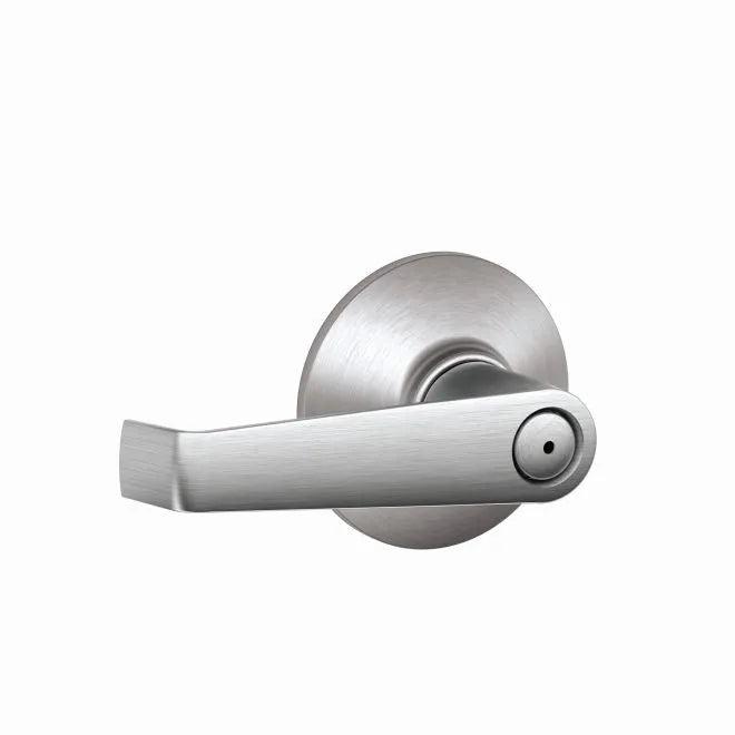 The Schlage Elan Privacy Lever in Satin Chrome finish