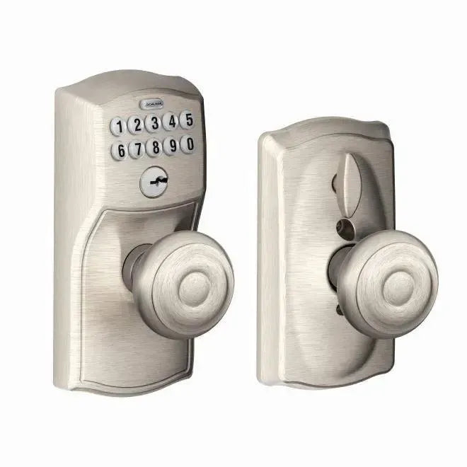 SchlageSchlage Electronic Keypad Knob with Camelot Trim and Georgian Knob With Flex Lock in 