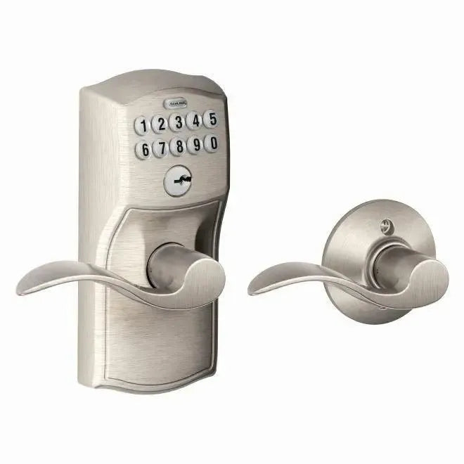 SchlageSchlage Electronic Keypad Lever with Camelot Trim and Accent Lever with Auto Lock in 