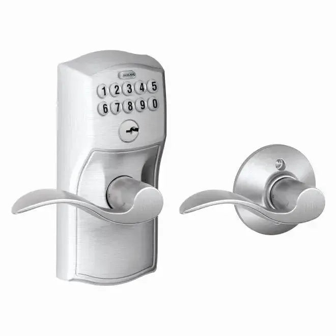SchlageSchlage Electronic Keypad Lever with Camelot Trim and Accent Lever with Auto Lock in 