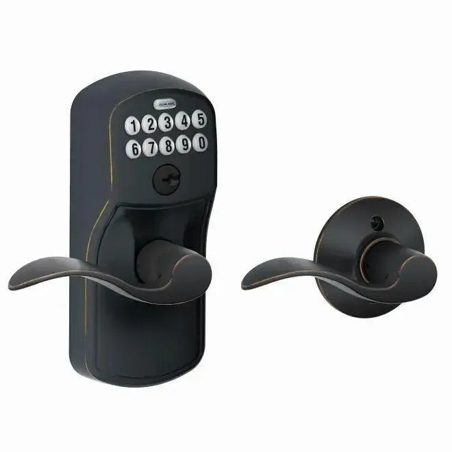 SchlageSchlage Electronic Keypad Lever with Plymouth Trim and Accent Lever with Auto Lock in 