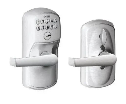 SchlageSchlage Electronic Keypad Lever with Plymouth Trim and Elan Lever with Flex Lock in 