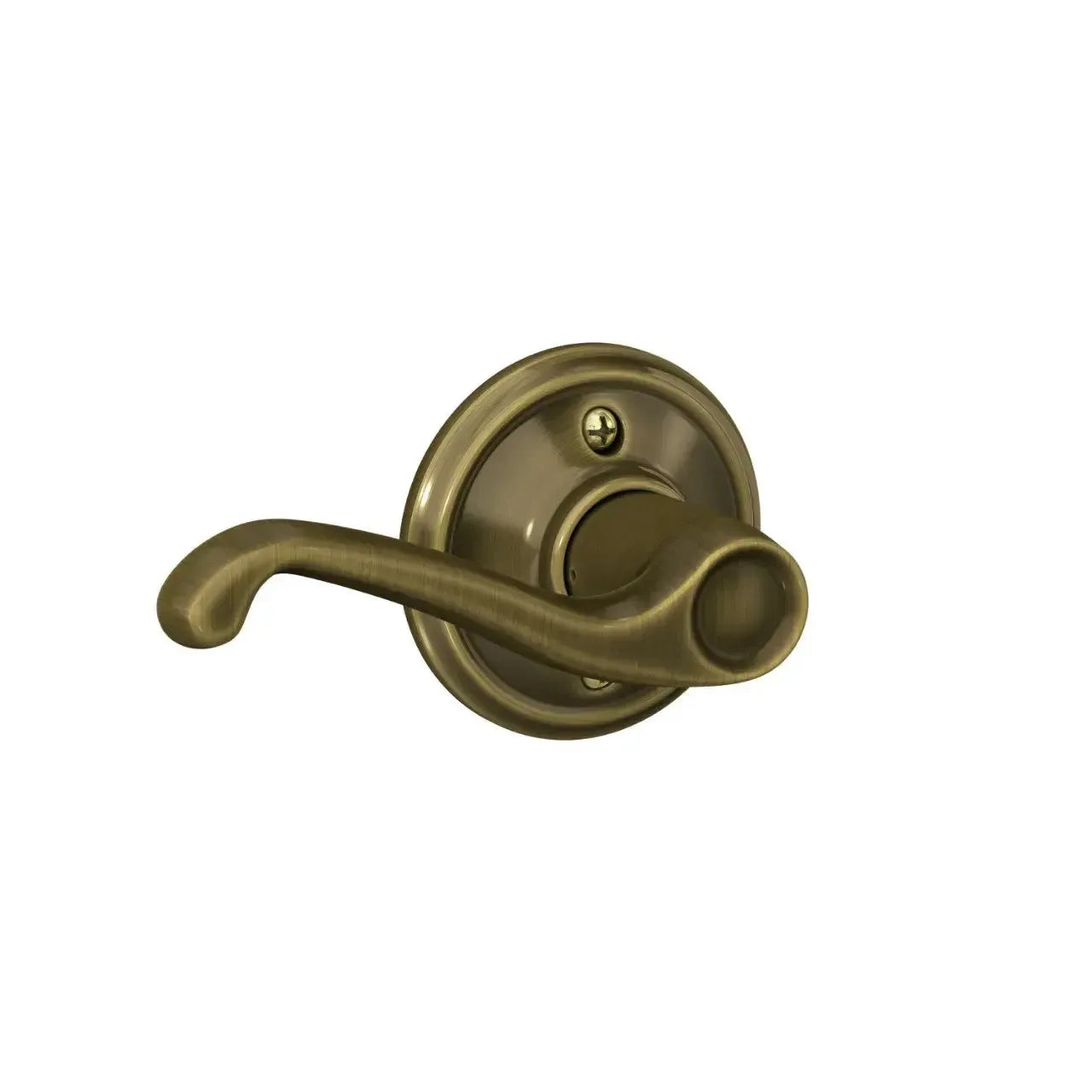 Schlage Flair Lever in Antique Brass finish