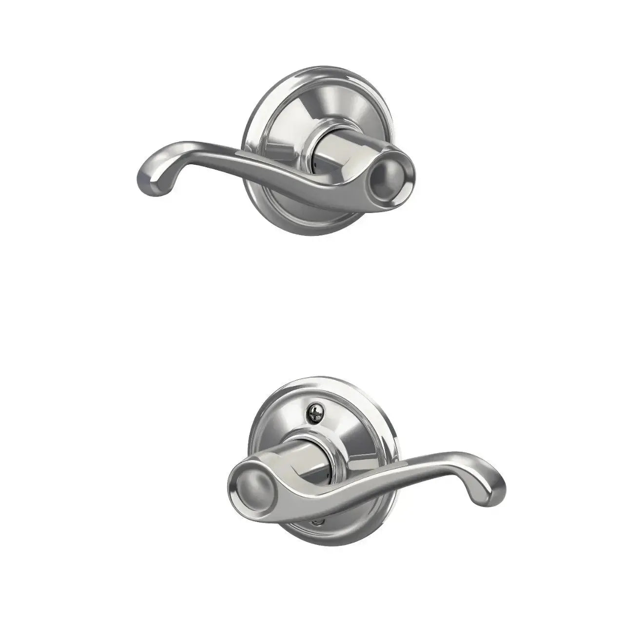 Schlage Flair Lever in Bright Chrome finish