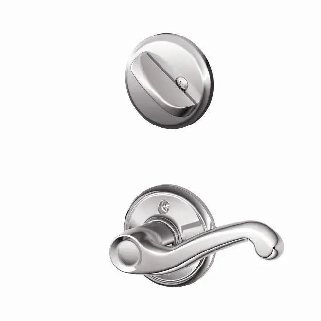 Schlage Flair Lever Interior Active Trim in Bright Chrome finish